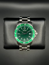 🔥 Movado Series 800 Green Dial 40mm Stainless Steel Watch – Box – Excellent 🔥