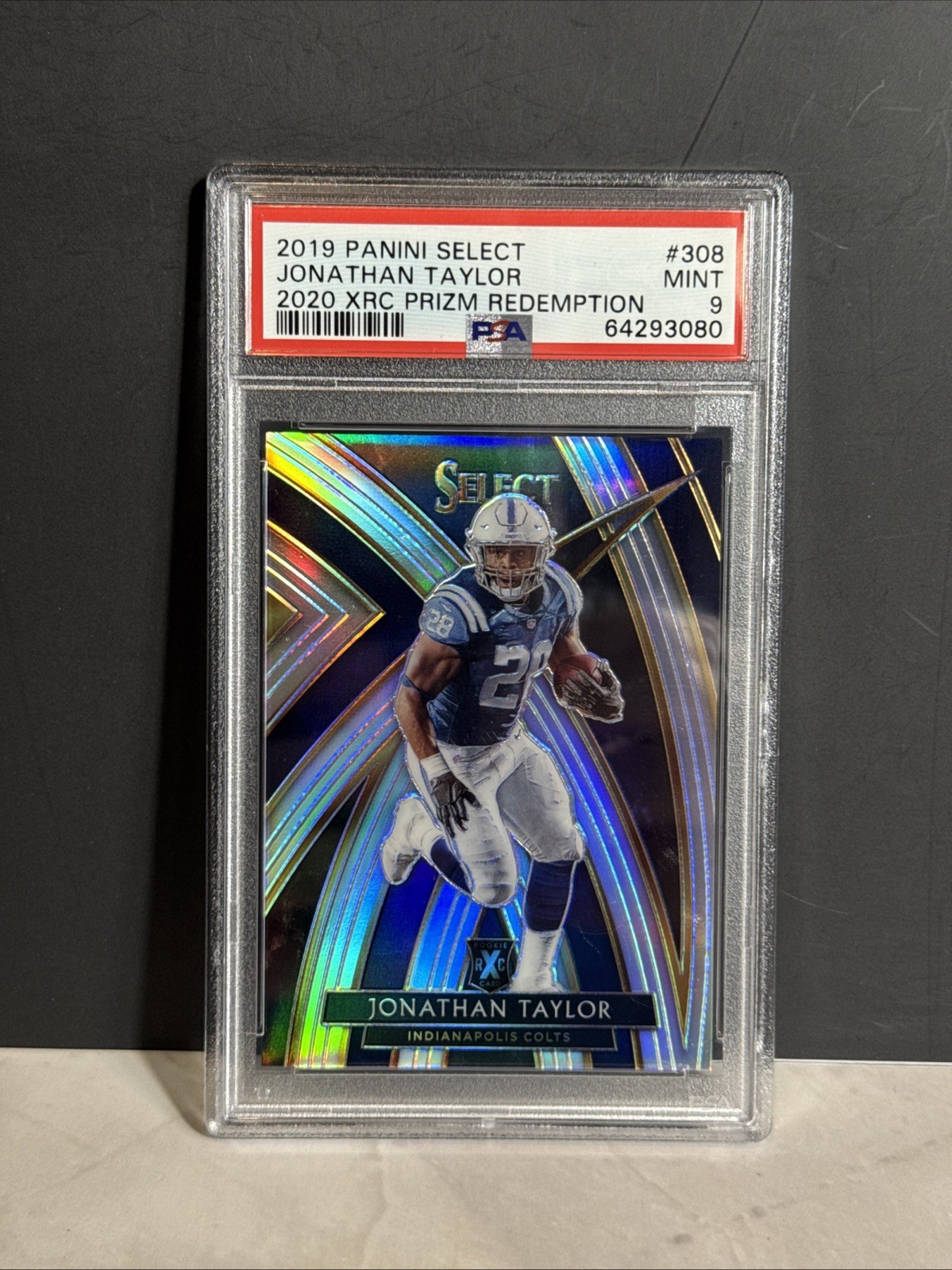 2019 Panini Select - 2020 Xrc Prizm Redemption Jonathan Taylor #308 (RC)