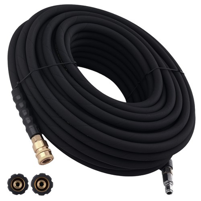 #ad 100feet 3 8quot; High Pressure Washer Hose 4200PSI Steel Wire Braided w Coupler $87.36