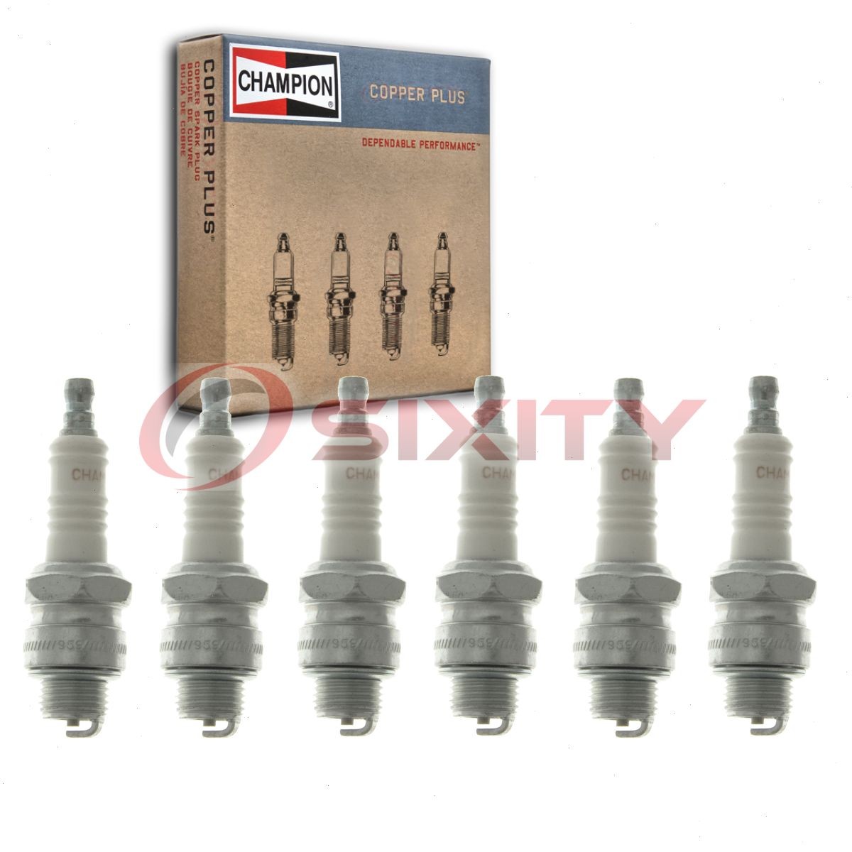 6 pc Champion Copper Plus Spark Plugs for 1935-1936 Chevrolet Standard Truck km