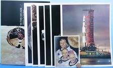 NASA Apollo 11 LOT vtg Project Summary / Postcard / LITHOGRAH Lot of 6 Aldrin