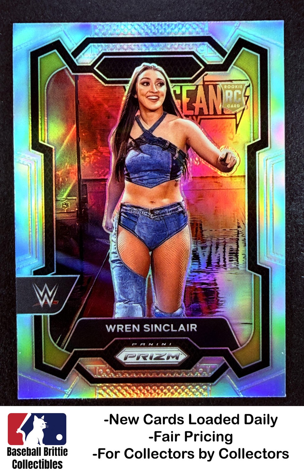 2024 Panini Prizm WWE #195 Wren Sinclair Silver Prizms Rookie NXT