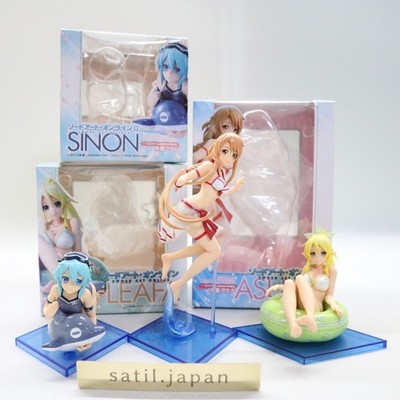 [USED] Chara-ani Sword Art Online Swimsuit Asuna, Leafa, Sinon Figure Set of 3