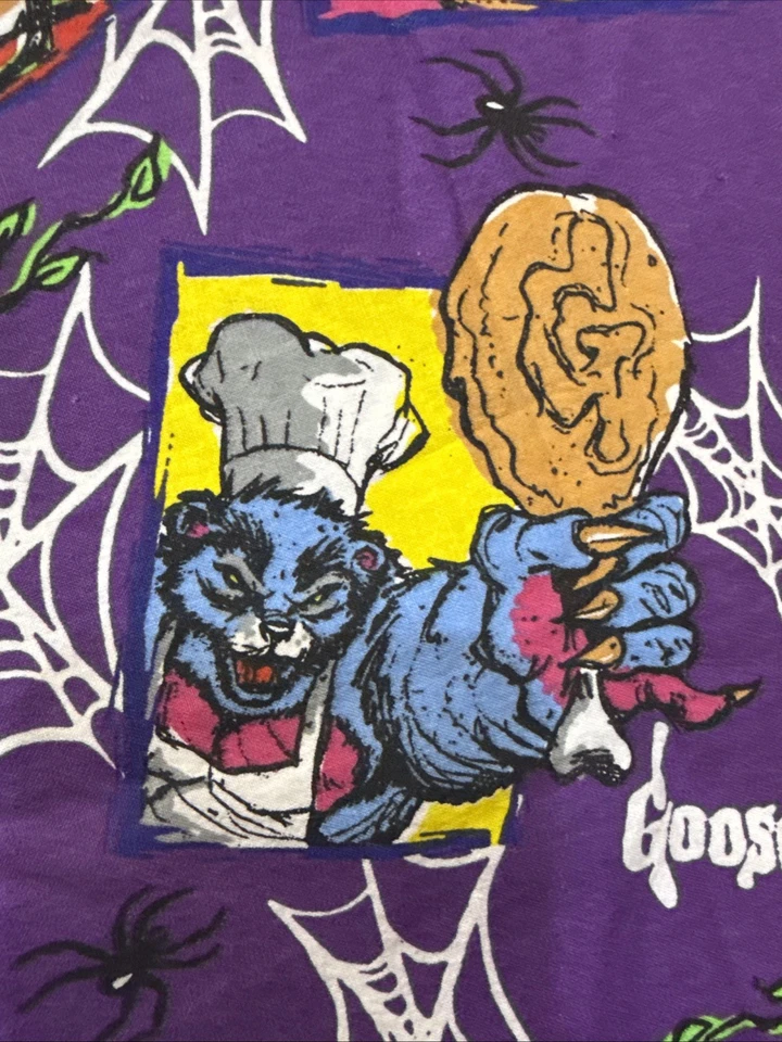 Tela artesanal vintage años 90 RL piel de gallina 4 yardas (144”x44”) monstruos de terror Foto 4 de 4