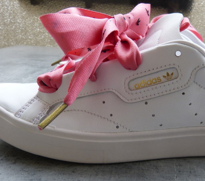 Original Adidas Sleek Sneaker low Gr. 38 2/3,  weiß Leder, neuwertig