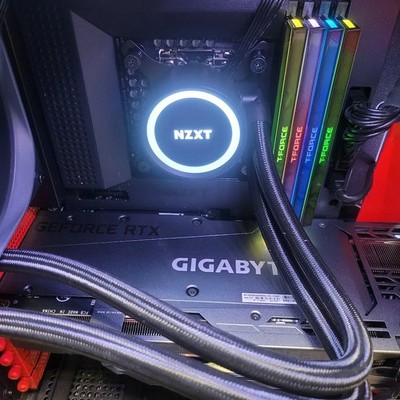 NZXT Kraken 120 AIO Liquid Cooler - AM4 Ready + 3x 140mm Fans + Arctic MX-2