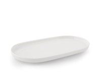 H&h 6 Servierplatten Madrid Oval Porzellan Weiß 31X17,5 Cm