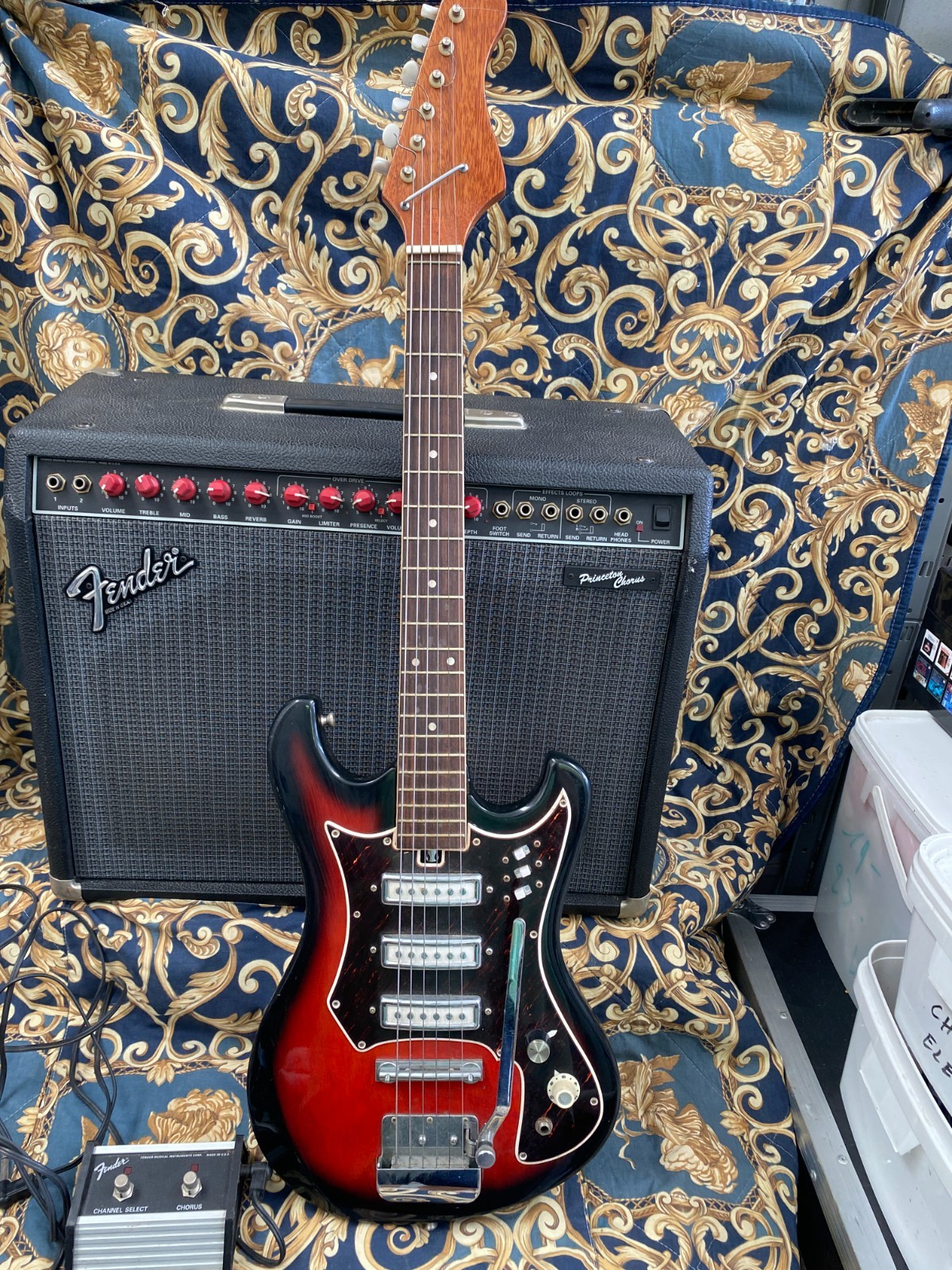 chitarra elettrica hertiecaster teosico sakai mokko 1973
