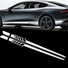 Car Side Body Decals Racing Stripe Stickers 2 Pcs Vinyl Door Graphic Kit