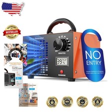 Powerful 160000mg/h Ozone Generator, Temp/Humidity, Timer, 5000 Sq Ft Purifier