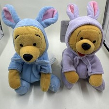 Easter Disney Winnie the Pooh Bunny Mini 8  Bean Bag 2 blue/lavender 1999/2000