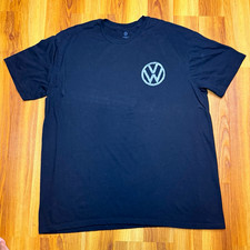 Volkswagen Mens Black Graphic Logo Crew Neck Short Sleeve T-shirt Xl