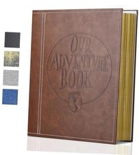 Adventure Book Photo Album 13x11.5 Self Adhesive Leather Brown 13"x11.5" 