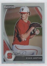 2021 Panini Prizm Draft Picks Silver Prizm Evan Justice #PDP140 0g03