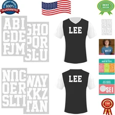 S.E.I 40-Piece Iron-On Letters - 3-Inch Flock White for Jerseys & T-Shirts