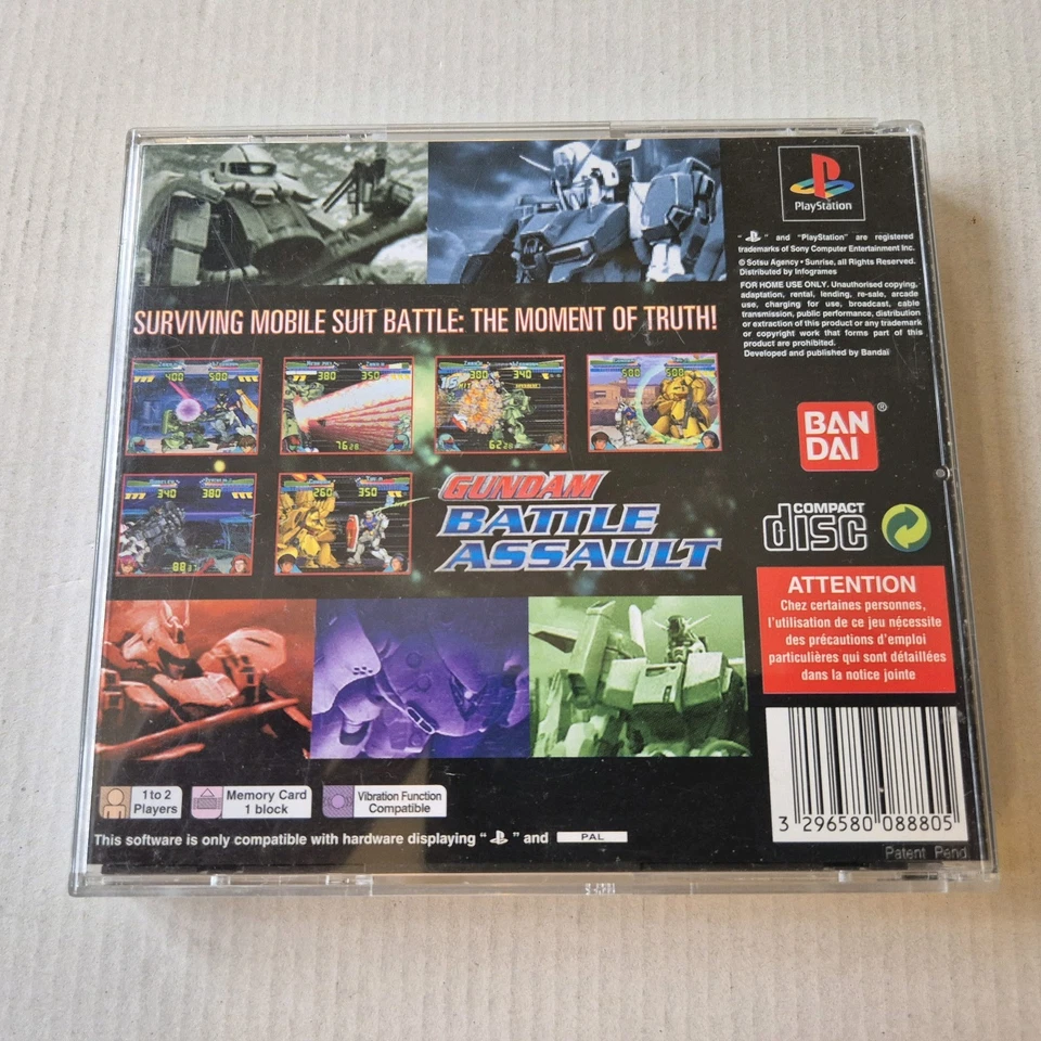 Gundam Battle Assault. PS1 GAME. Complete. (Sony PlayStation One, PAL) - Image 3 of 4