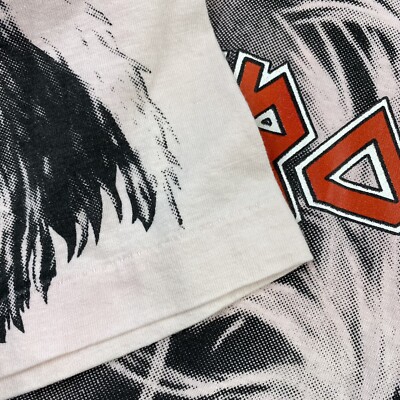 Vintage 90's 1991 Iron Maiden Over Print AOP T-Shirt XL Band Tee