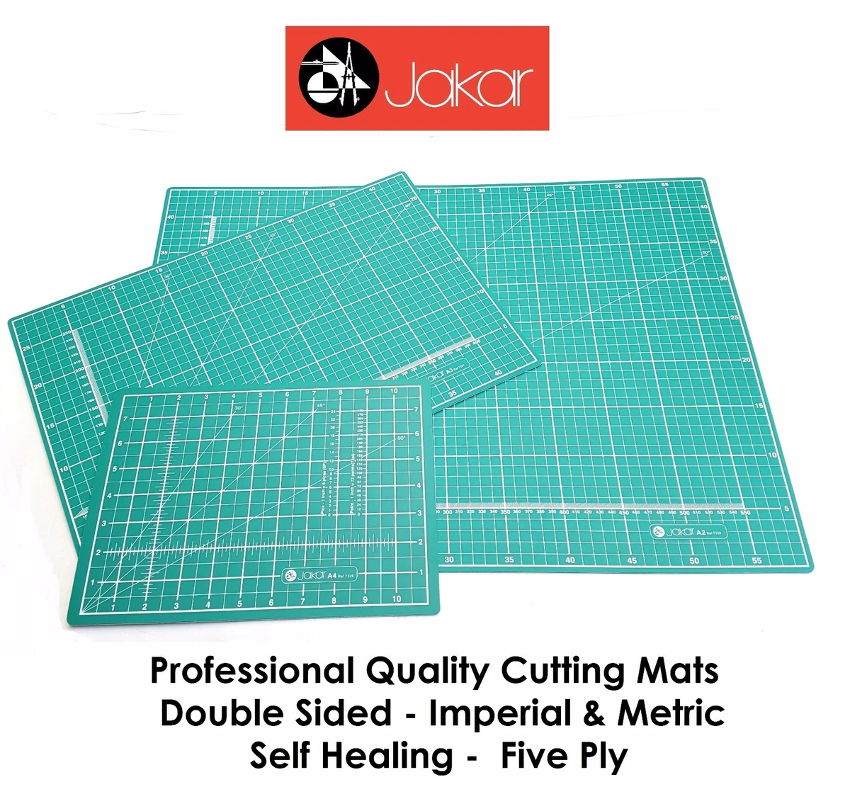 Doxiru Lot de 5 règles de quilting, tapis de découpe auto-cicatrisant