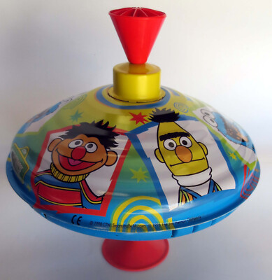 Bolz Brummkreisel Sesamstrasse 1998 Kreisel Blech Blechspielzeug Ernie Bert