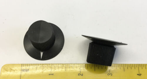 4 manopole in plastica nera NOS fatte in US 1/4" albero allacciato - Foto 2 di 2