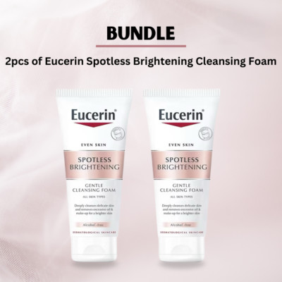 2 pcs of Eucerin Spotless Brightening Gentle Cleansing Foam Reduce Dark Spot 50g