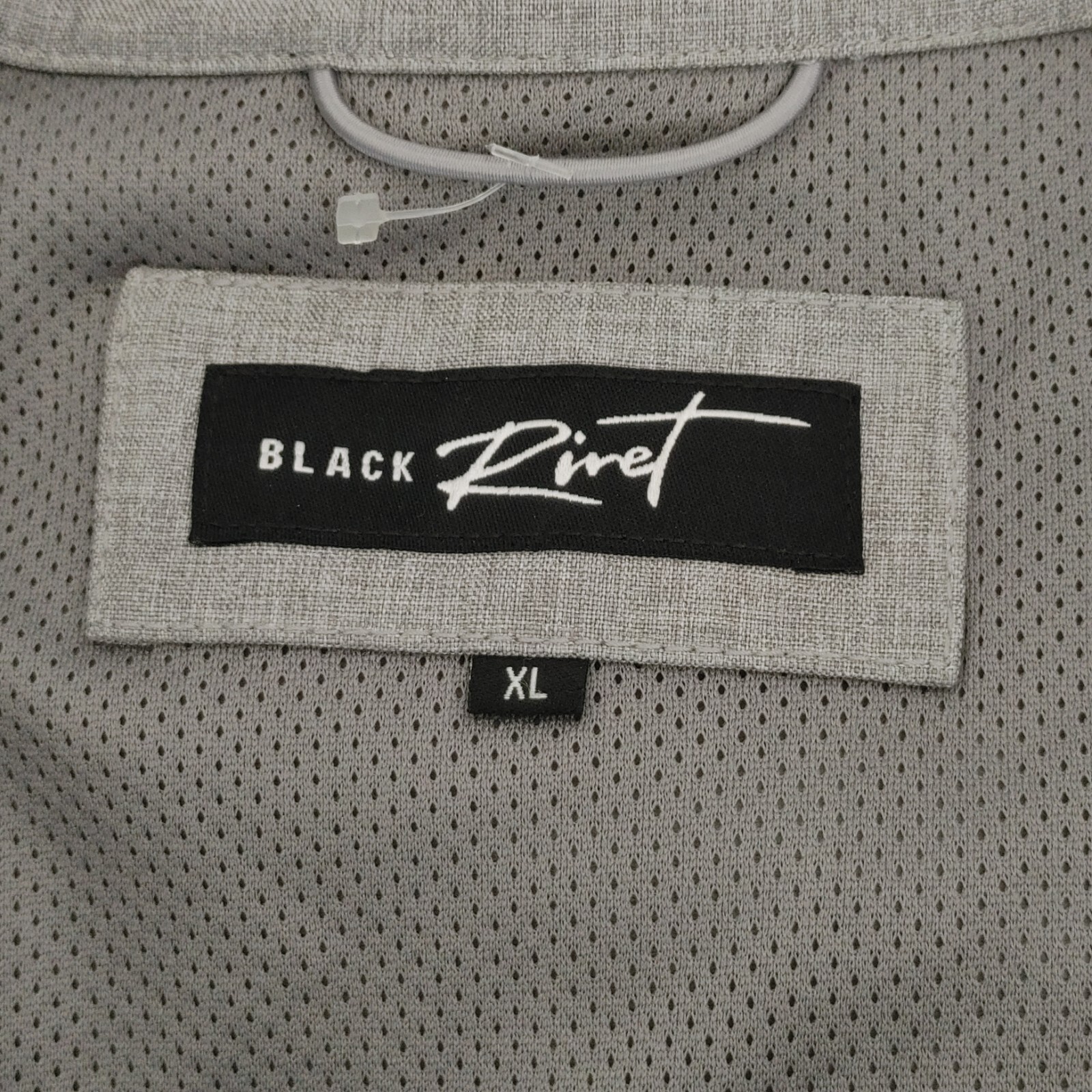 Black Rivet Soft Shell Jacket Front Full Zip Grey… - image 6