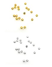 100 Gold Or Silver Plated Round Crimp Beads 2.5MM