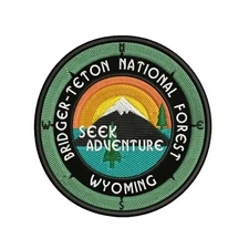 Bridger-Teton National Forest National Park Iron-On Patch Embroidered Applique