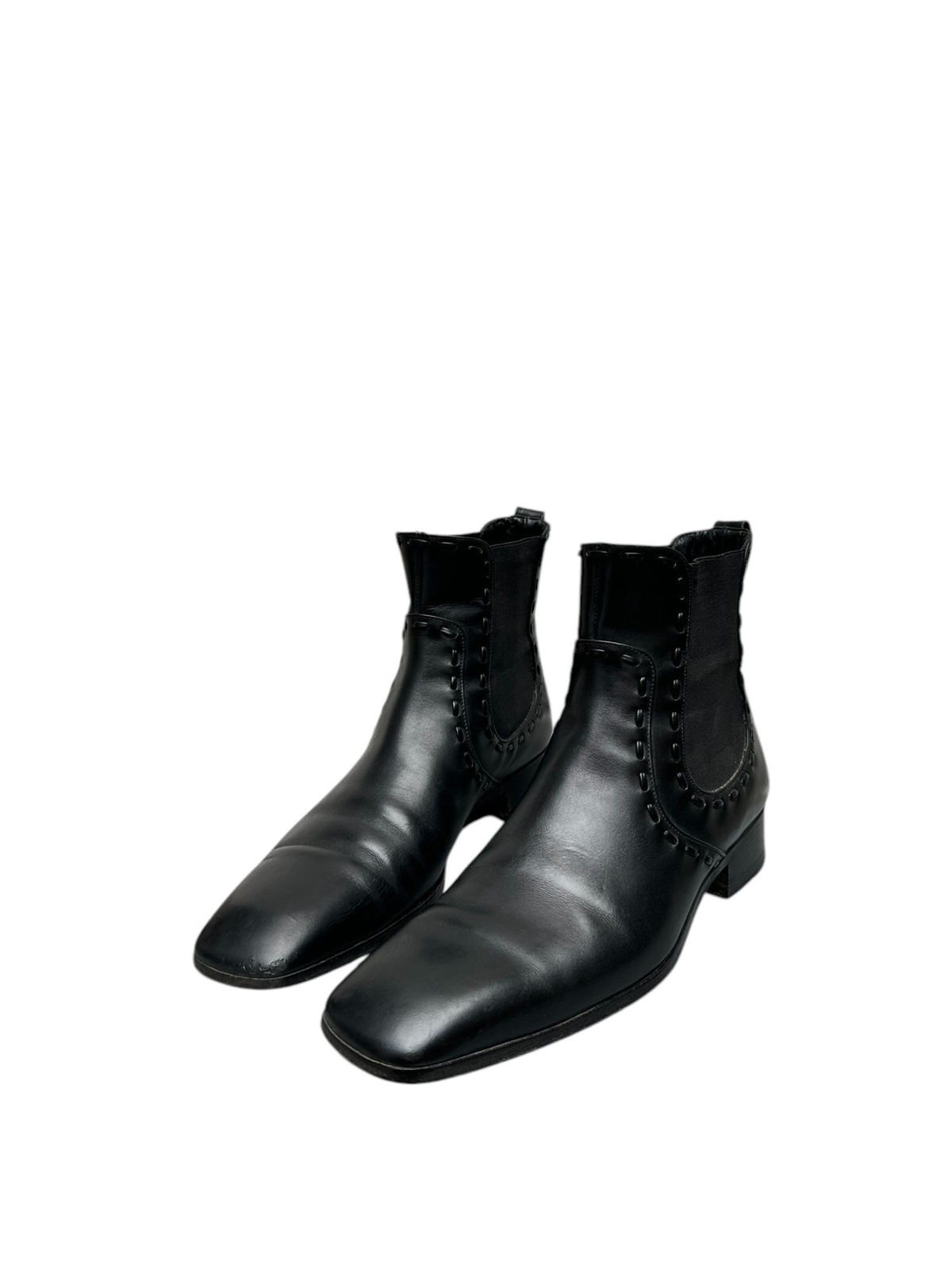 Stivali quadrati Yves Saint Laurent by Tom Ford in pelle nera taglia 41 5 US 8 5