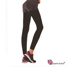 Slimming Pants Women Body Shaper Thermo Sweat Yoga Leggings Workout Black UK 