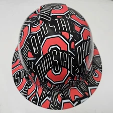 full brim hard hat custom hydro dipped IN OHIO STATE UNIVERISTY NEW