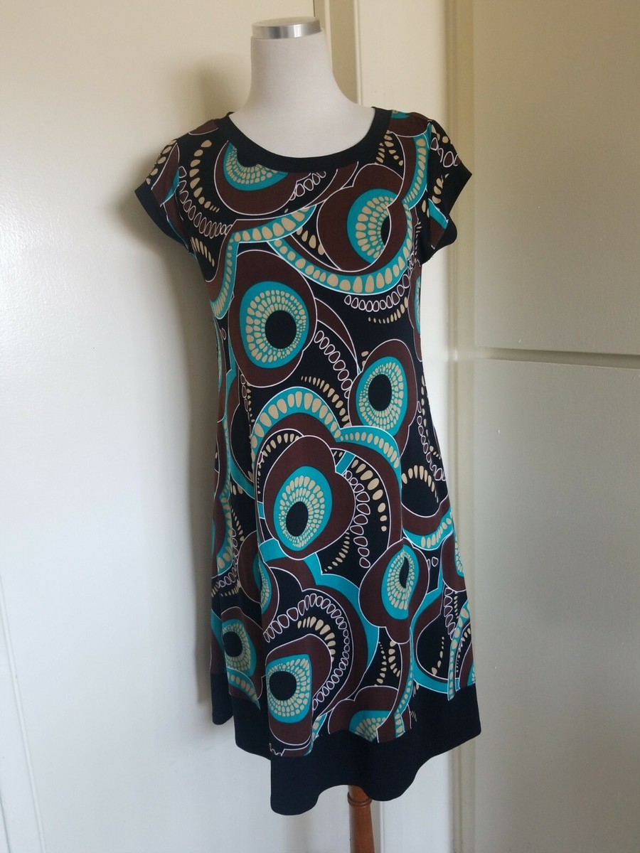 RABBIT RABBIT RABBIT, DESIGNS STRETCHY CAP SLEEVES, SHIFT DRESS, SZ 8, EUC