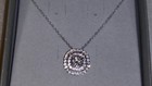 ZALES Jeweler Sterling Silver Lab Created White "In The Round" Sapphire Necklace — photo 1
