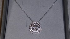 LAST 1 ZALES Jewelers Sterling Silver In The Round Lab Created Sapphire Necklace