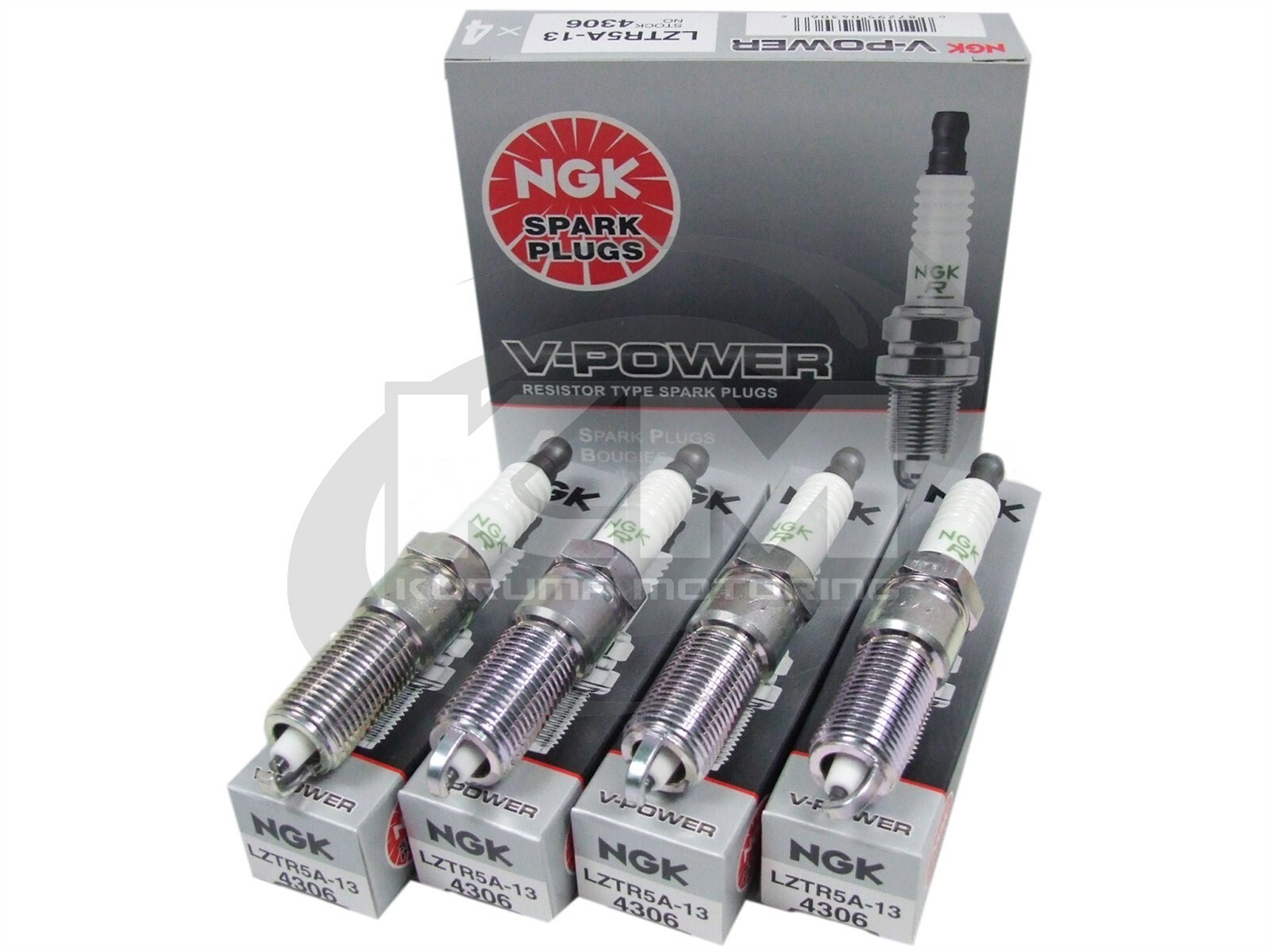 SET OF 4 NGK 4306/LZTR5A-13 V-POWER PREMIUM COPPER SPARK PLUGS