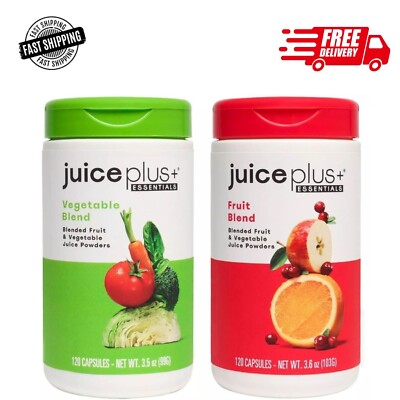 Juice Plus+ Fruit & Veg Blend - 120/240 Caps - Exp 10/2026 - Fast Ship!