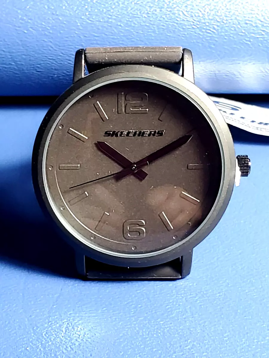 Stylish Skechers SR5042 Black on Black Men s Quartz Watch with