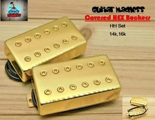 G.M. Gold Covered HexBucker Hight Output Humbucker Set (50mm,52mm)