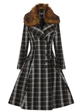 Hell Bunny “brooklyn” Woman’s Coat Rockabilly/ Gothic M/12 Rrp£159 Bnwt