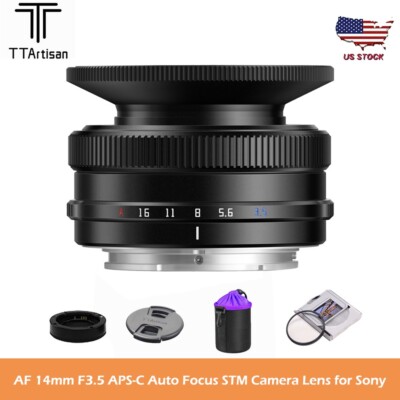 TTArtisan AF 14mm F3.5 APS-C Auto Focus Camera Lense for Sony A5000 A6000 ZVE-10