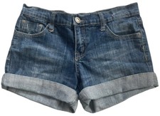 Zana Di Juniors ZanaDi Blue Jeans Booty Shorts Size 5 Cuffed Shorty Ladies