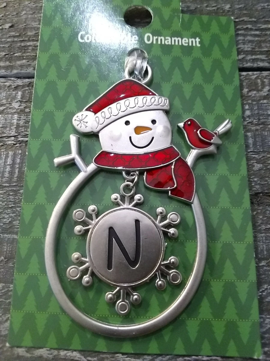 Christmas Snowman Rare Monogrammed