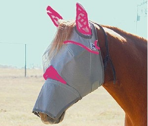 Cashel Arab Size Hot Pink Crusader Pasture Fly Mask Long Nose With Ears Turnout Ebay