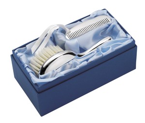 baby silver brush and comb set