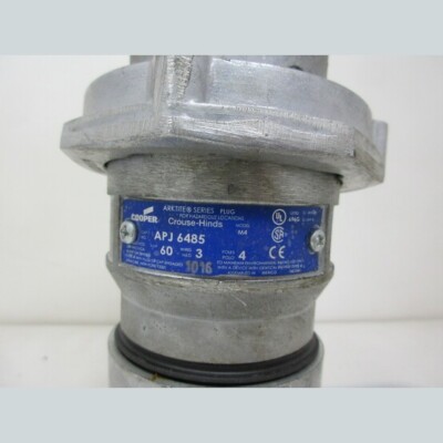 Cooper Crouse-Hinds APJ6485 Plug Grounded Arktite Series M4 Plug 60A 3 Wire 4P