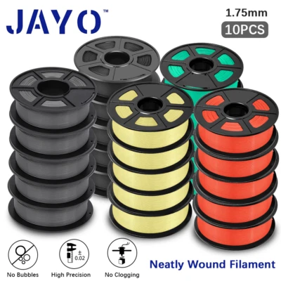 JAYO 10KG 3D Printer Filament 1.1KG PETG PLA Meta Matte PLA+ SILK ABS TPU 1.75MM - image 1 of 4