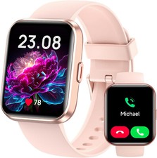 Smartwatch Damen Herren mit Telefonfunktion Armbanduhr Sportuhr für Android IOS