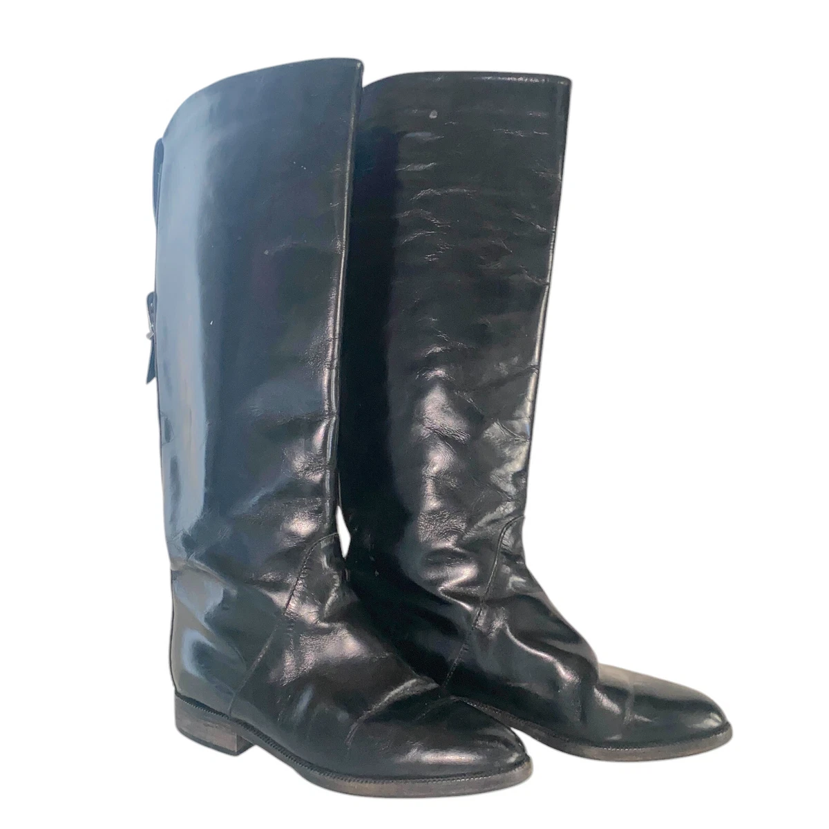 ??‎ Italian-Made Vero Cuoio Leather Riding Boots – Size 6
