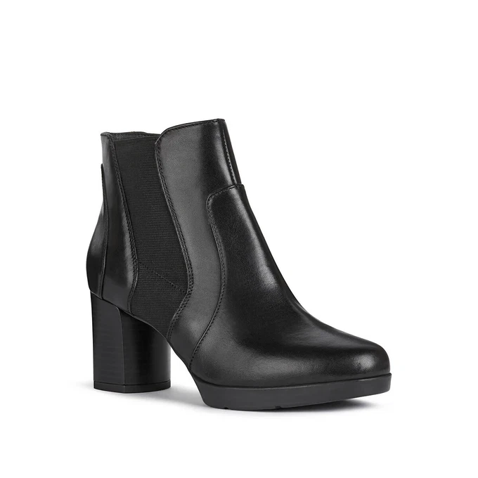GEOX ANYLLA WEDGE D04LDE 00043 LEATHER C9999 ORIGINAL AI TRUNK SHOES