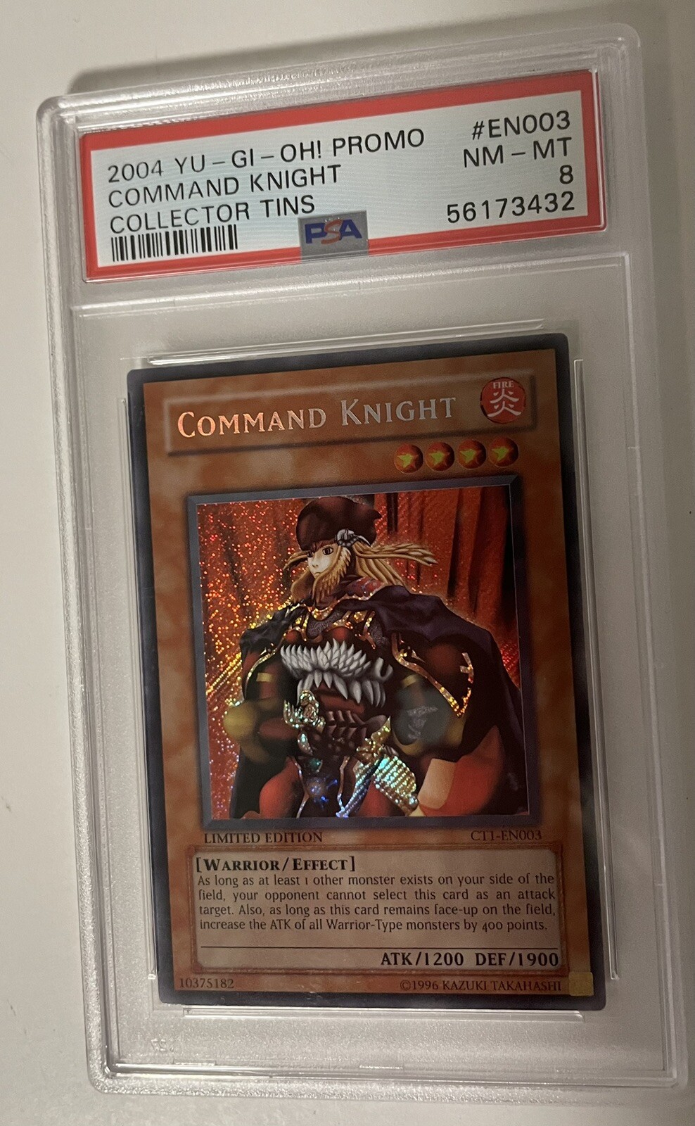 Yu-Gi-Oh 2004 Command Knight CT1-EN003 PSA 8 Graded Collector Tin
